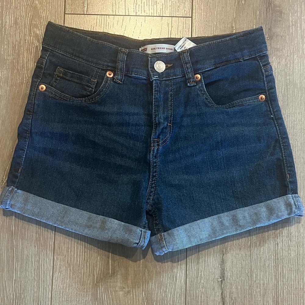Girls Levi's Dark Blue Jean Shorts for Women